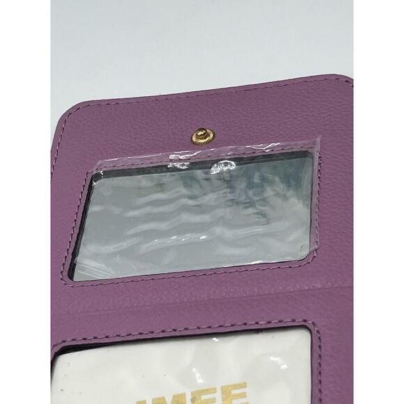 AIMEE KESTENBERG Lavender Purple Leather 4 x 7.5 Slim Wristlet Wallet New - Picture 12 of 12